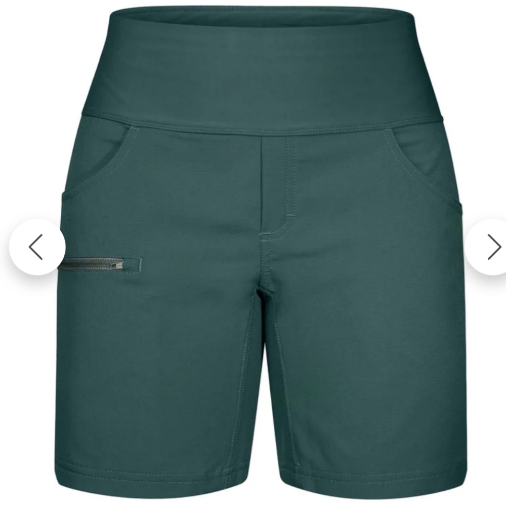 Shredly Limitless 7" - Stretch Waistband High Rise Short In Deep Sea Green